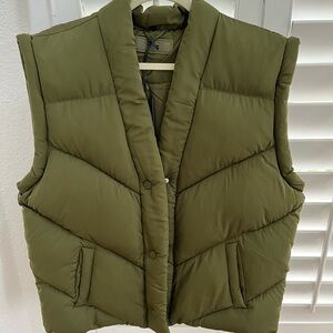 Blank NYC Khaki Puffer Vest